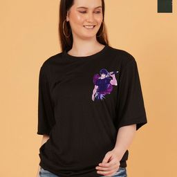 Kasendra Women Pack of 2 Jujutsu Kaisen Graphic Printed Round Neck Relaxed Fit T-shirts-picture-49