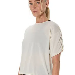 ASICS Women Solid Round Neck Relaxed Fit T-shirt image 4