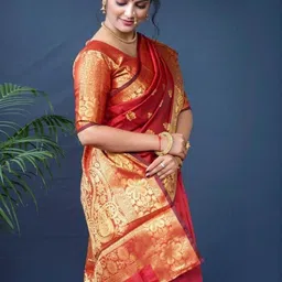 Vmdesigns Woven Design Silk Blend Saree image 3