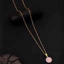 SZN Set Of 2 Gold-Plated Enamelled Circular Pendants With Chains image 2