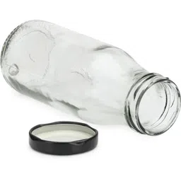 1ST TIME 2 Transparent Glass Solid Water Bottle image 4