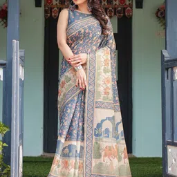 ALMAARI FASHION Ethnic Motifs Pure Cotton Saree image 3