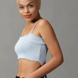 SHOWOFFFF Striped Crop Top image 2
