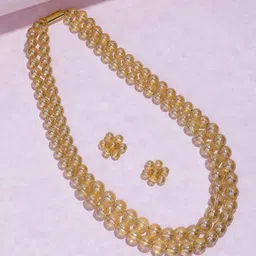 ORANGENYSHA Gold-Plated Crystals Beaded Jewellery Set-picture-27