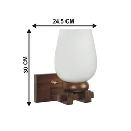 1ST TIME White & White Wood Traditional Wall Lamp image 4