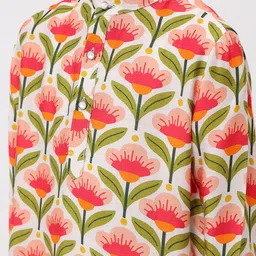 SPUNKIES Boys Floral Printed Kurta with Pyjama image 4