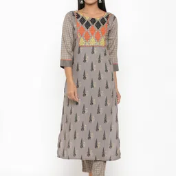 Anouk Women Floral Printed Regular Kurta with Trousers-image-88