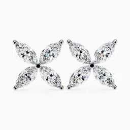 VALANOVA 14Kt Rose Gold 0.88 Carat Lab Grown Diamond Studded Studs - 1.28 g-picture-29