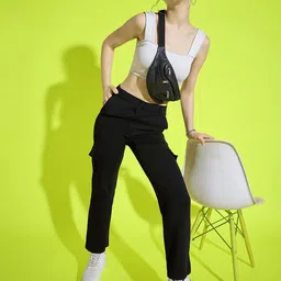 Dream Beauty Fashion Women Loose Fit High-Rise Cargos Trouser image 2