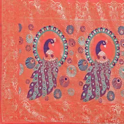 HERE&NOW Woven Design Zari Linen Blend Handloom Saree image 5