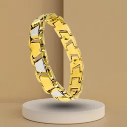 RKB Sales Men Stainless Steel Gold-Plated Antique Link Bracelet-picture-30