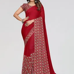 Moda Rapido Solid Saree with Blouse Piece-picture-17