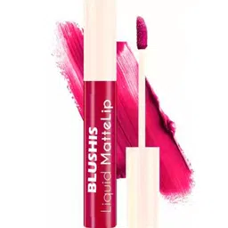 BLUSHIS Non Transfer Waterproof Long Lasting Liquid Lipstick - 6 ml - Magenta-picture-16