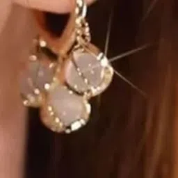 KATY Rose Gold-Plated Alloy Artificial Stones Drop Earrings image 5