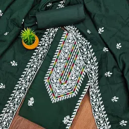 SAINOOR Embroidered Pure Cotton Unstitched Dress Material-picture-38