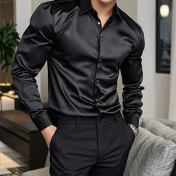 brocon Men Regular Fit Solid Spread Collar Party Shirt-picture-13