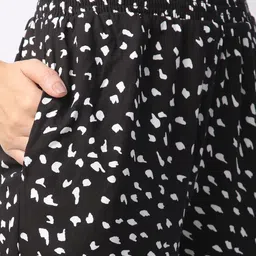 Mystere Paris Women Printed Flared Wide Leg Trouser image 3