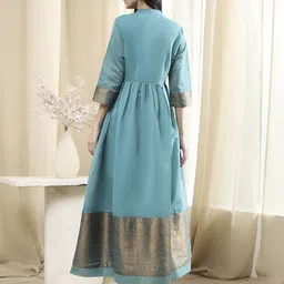 Biba Woven-Design Fit & Flared Maxi Ethnic Dresses image 3