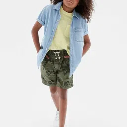 GAP Boys Floral Printed Pure cotton Mid-Rise Regular Fit Bermuda Shorts image 2