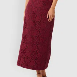Forever New Floral Lace A-Line Maxi Skirts-picture-32