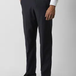 Van Heusen Men Textured Regular Fit Mid-Rise Formal Trousers image 5