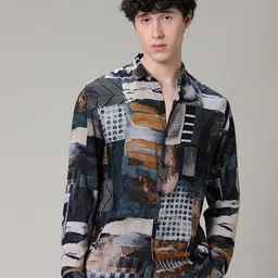 Banana Club Men Classic Opaque Printed Casual Shirt-picture-23