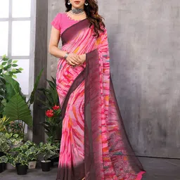 Ambuja International Pure Georgette Saree-image-58