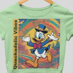 Tee Fusion Women Donald Duck Printed Slim Fit T-shirt image 3