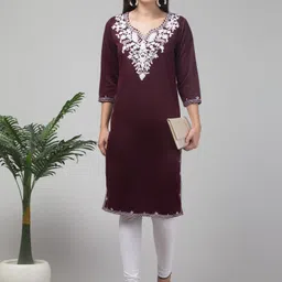 FAMBEE Women Woollen Kurta image 5