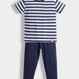 Orange Sugar Unisex Kids Striped T-shirt-image-0