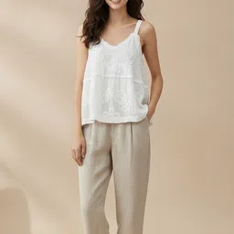 all about you Floral Embroidered Cotton Top image 4