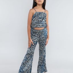 taffykids Girls Printed Shoulder Straps Top With Trouser-picture-39