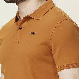 Being Human Men Solid Polo Collar Slim Fit T-shirt image 2