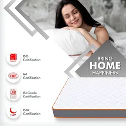 USHA SHRIRAM White & Grey Quilted Orthopedic Single Mattress image 2