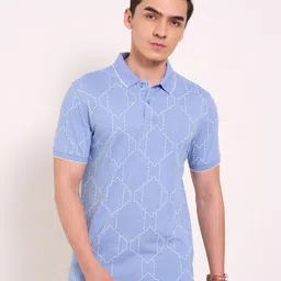 Peregrine by Pantaloons Men Printed Polo Collar Pockets T-shirt-picture-28