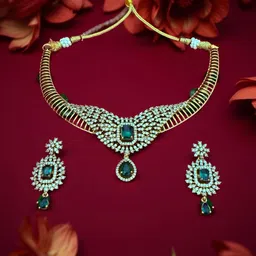 Anouk Gold-Plated Crystals Studded Jewellery Set-picture-14