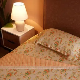 LIVSPACE Multicoloured & Cream-Coloured Floral AC Room 110 GSM Dohar image 3