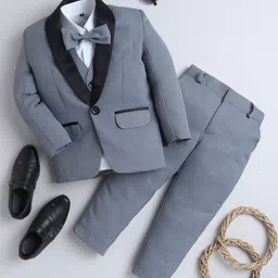 BAESD Boys 5 Piece Suit Set with Waistcoat Shirt and Trousers-picture-11