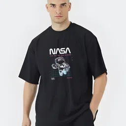 Stitchmeashirt Men NASA Printed Drop-Shoulder Sleeves T-shirt-picture-18