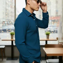 Mast & Harbour Men Standard Horizontal Stripes Striped Casual Shirt image 4