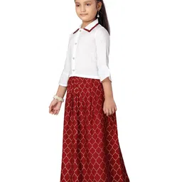 BAESD Girls Foil Print Ready to Wear Lehenga &-picture-34