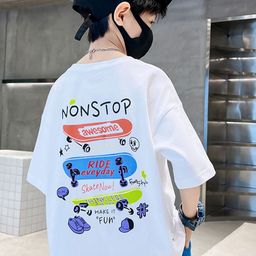 LULU & SKY Boys Henley Neck Applique T-shirt-picture-2