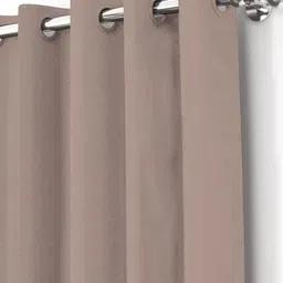 HOMEBREW FURNISHINGS Coffee Brown 2 Pieces Black Out Window Curtains image 5