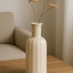 globally indian Nordic Style Matte Cream Ceramic Decorative Vase Ceramic Vase image 5