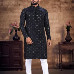 AWM Men Cotton Solid Straight Kurta-picture-15