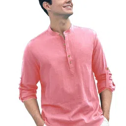 Navkanj Long Sleeves Mandarin Collar Straight Short Kurta-picture-25