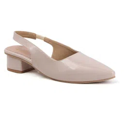 Denill Women Solid Pointed Toe Slingback Block Mules image 3