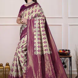 Demure Clothing Co Woven Design Zari Art Silk Handloom Banarasi Saree image 2