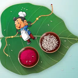 Bhai Please Masterchef Bhai Rudraksha Beaded Wooden Thread Rakhi-picture-27