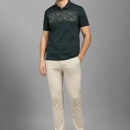 Louis Philippe Sport Men Printed Polo Collar Pockets Slim Fit T-shirt image 4